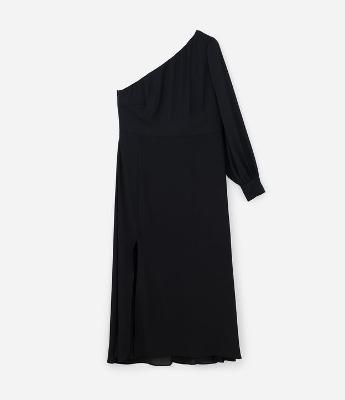 Vestido Ombro Só em Crepe com Fenda Curve & Plus Size
