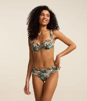 Biquíni Calcinha Pala Larga em Microfibra com Folhagens Estampadas - 2