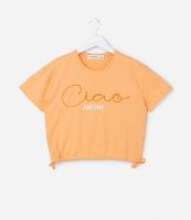 Blusa Curta Infantil com Bordado Ciao - Tam 5 a 14 Anos - 1