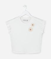 Blusa Infantil com Bordado de Florzinhas e Babados - Tam 5 a 14 Anos - 1