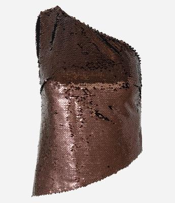 Blusa em Paetê com Decote Ombro Só