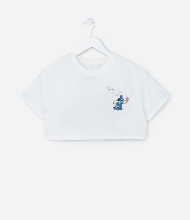 Blusa Cropped Infantil com Estampa Stitch - Tam 5 a 14 Anos - 1