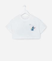 Blusa Cropped Infantil com Estampa Stitch - Tam 5 a 14 Anos - 1