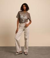 Calça Reta em Jeans com Brilhos Aplicados - 1