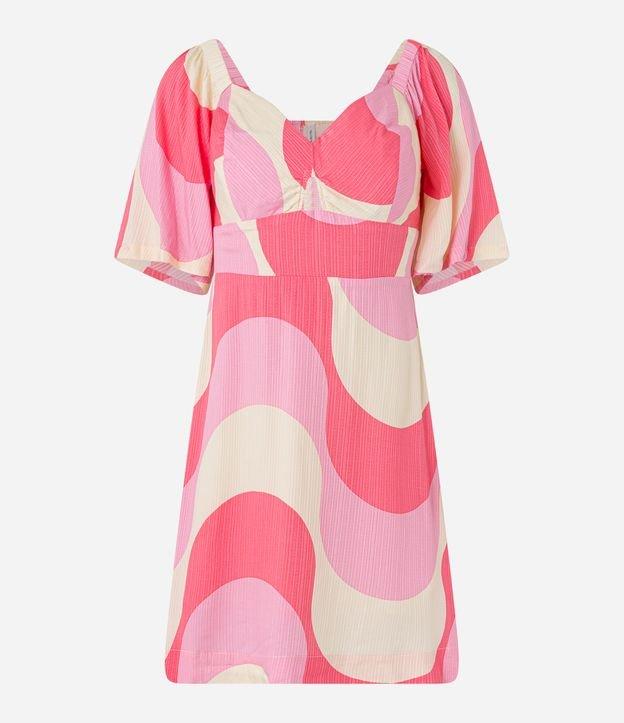 Vestido Curto Evasê em Viscose com e Recorte Vazado - 1