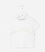 Blusa Infantil em Ribana com Babado Duplo Aplicado - Tam 1 a 5 Anos - 1