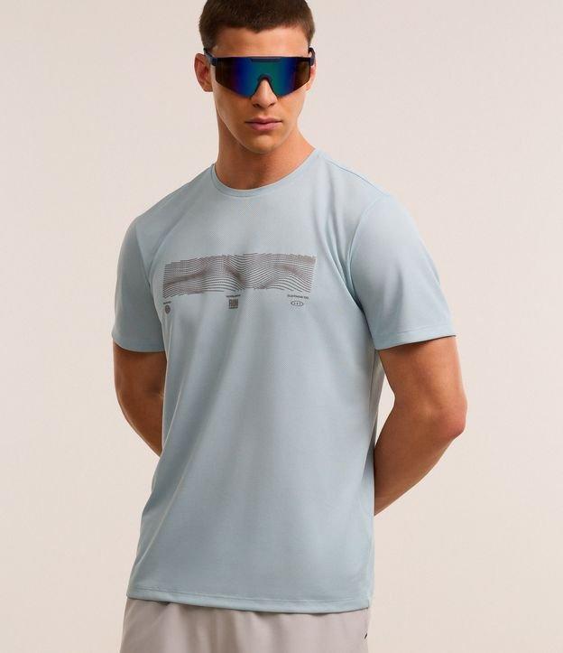 Camiseta Regular Esportiva em Tecnologia Dry com 
Print e Recortes - 3