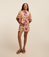 Short Curto em Viscose com Estampa de Frutinhas - 3