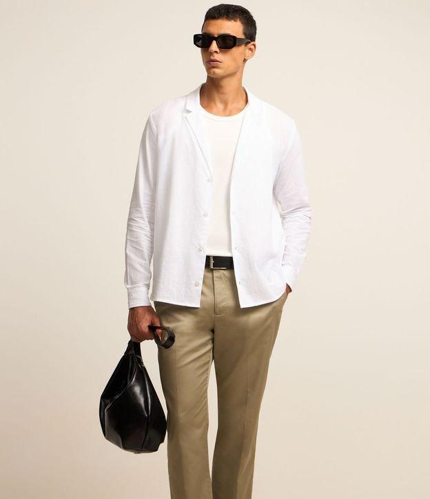 Calça em Alfaiataria com Efeito Acetinado - 2