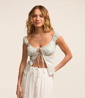 Blusa em Tricoline Floral Liberty com Abertura Frontal - 1