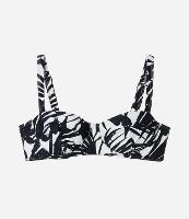 Biquíni Top Meia Taça em Microfibra com Folhagens Estampadas - 1