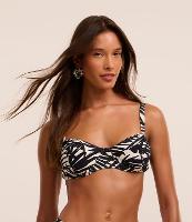 Biquíni Top Meia Taça em Microfibra com Folhagens Estampadas - 3