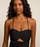 Vestido New midi em Jersey com Pespontado e Saia Sereia - 3