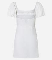 Vestido Curto em Bengaline com Manga Bufante - 1