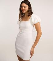 Vestido Curto em Bengaline com Manga Bufante - 4