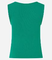 Blusa Sem Manga em Ribana com Franzido no Decote Quadrado - 1