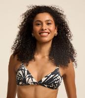 Biquíni Top Triângulo Com Bojo em Microfibra e Folhagens Estampadas - 2