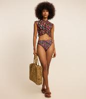 Biquíni Calcinha Hot Pants em Microfibra com Estampa Geométrica - 1