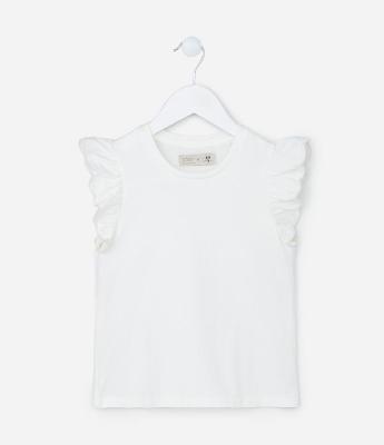 Blusa Infantil com Babadinhos nas Cavas - Tam 1 a 5 Anos