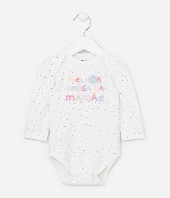 Body Infantil com Estampa Melhor Amiga - Tam RN a 18 meses