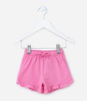 Short Infantil em Microfibra com Babadinhos - Tam 3 a 18 meses - 1