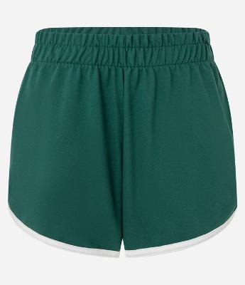 Short Curto em Moletom com Viés Contrastante