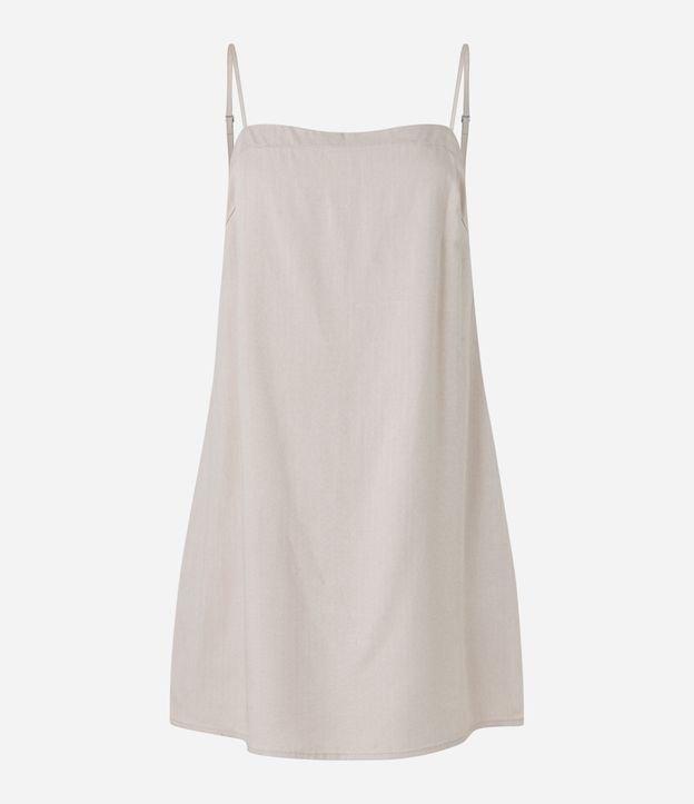 Vestido Curto em Viscose com Amarração nas Alças - 1