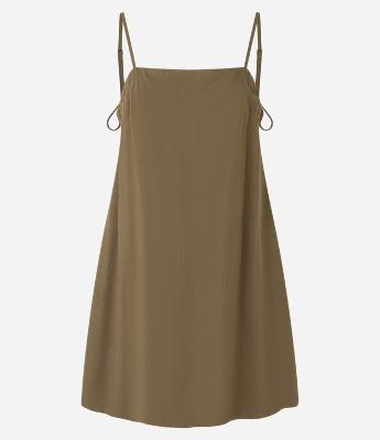 Vestido Curto em Viscose com Amarração nas Alças