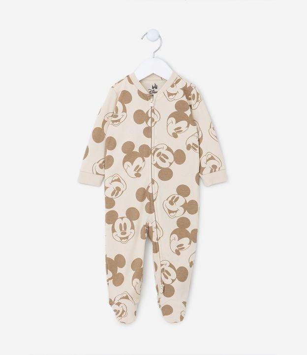 Macacão Infantil em Suedine com Estampa do Mickey  - Tam 0 a 18 meses - 1