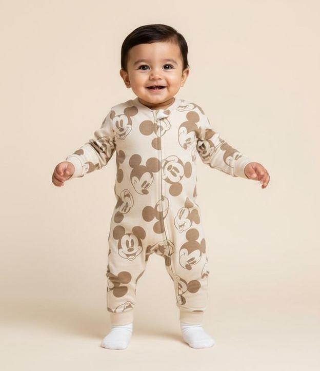 Macacão Infantil em Suedine com Estampa do Mickey  - Tam 0 a 18 meses - 2