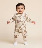 Macacão Infantil em Suedine com Estampa do Mickey  - Tam 0 a 18 meses - 2