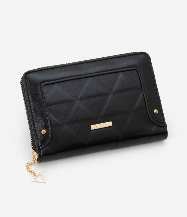 Carteira em PU com Zíper e Textura Embossed - 1