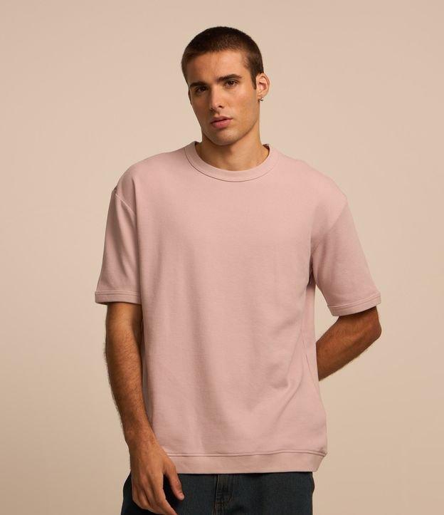 Camiseta Relaxed em Algodão com Textura de Mini Waffle - 1