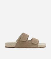 Sandália Slide em Camurça e Tiras com Velcro - 1