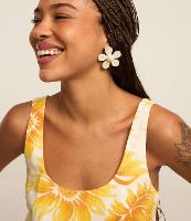 Blusa Sem Manga em Viscolinho com Flores Estampadas - 1