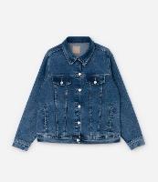 Jaqueta Básica em Jeans Estonado Curve & Plus Size - 1