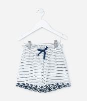 Short Clochard Infantil com Bordado Floral - Tam 1 a 5 Anos - 1