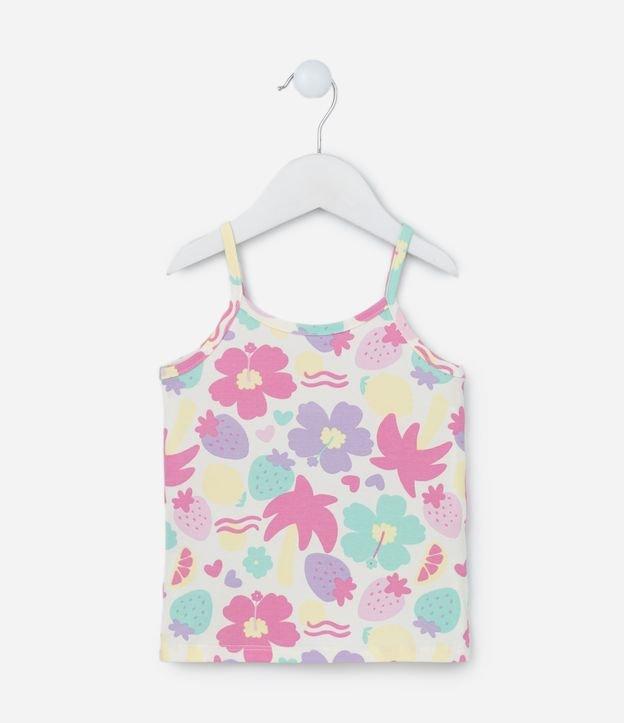 Regata Infantil com Estampa Floral - Tam 1 a 5 Anos - 1