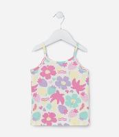 Regata Infantil com Estampa Floral - Tam 1 a 5 Anos - 1
