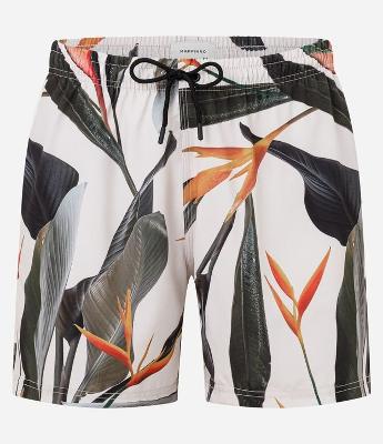 Bermuda em Microfibra com Cós Elástico e Estampa Floral