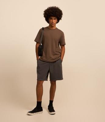 Bermuda Básica em Moletom com Cós Elástico