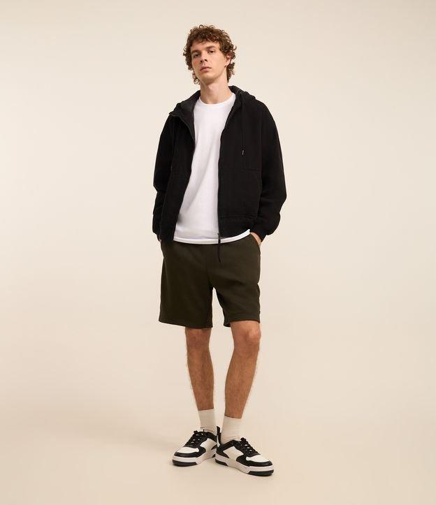 Bermuda Básica em Moletom com Cós Elástico - 2