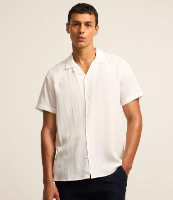 Camisa em Liocel com Manga Curta