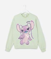 Blusão Regular Infantil em Moletom com Estampa Angel - Tam  5 a 14 Anos - 1