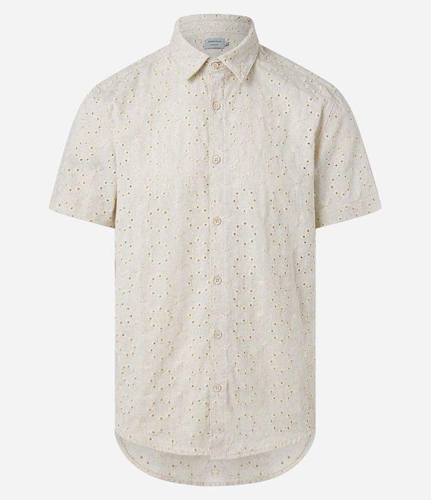 Camisa Regular em Laise com Estampa Floral - 1