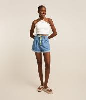 Short Baggy em Jeans com Cinto de Cordão - 2