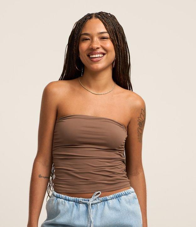 Blusa em Microfibra com Franzido na Lateral - 1