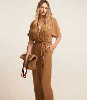 Macacão em Sarja com Bolsos e Cinto de Corda - 2