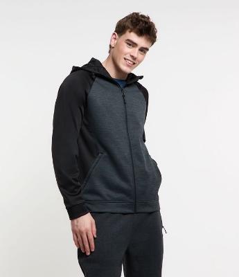 Blusão Esportivo com Recortes e Capuz