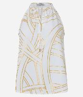 Blusa Sem Manga em Crepe com Estampa Metalizada - 1